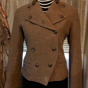Vintage J. Peterman Wool Double Breasted Blazer